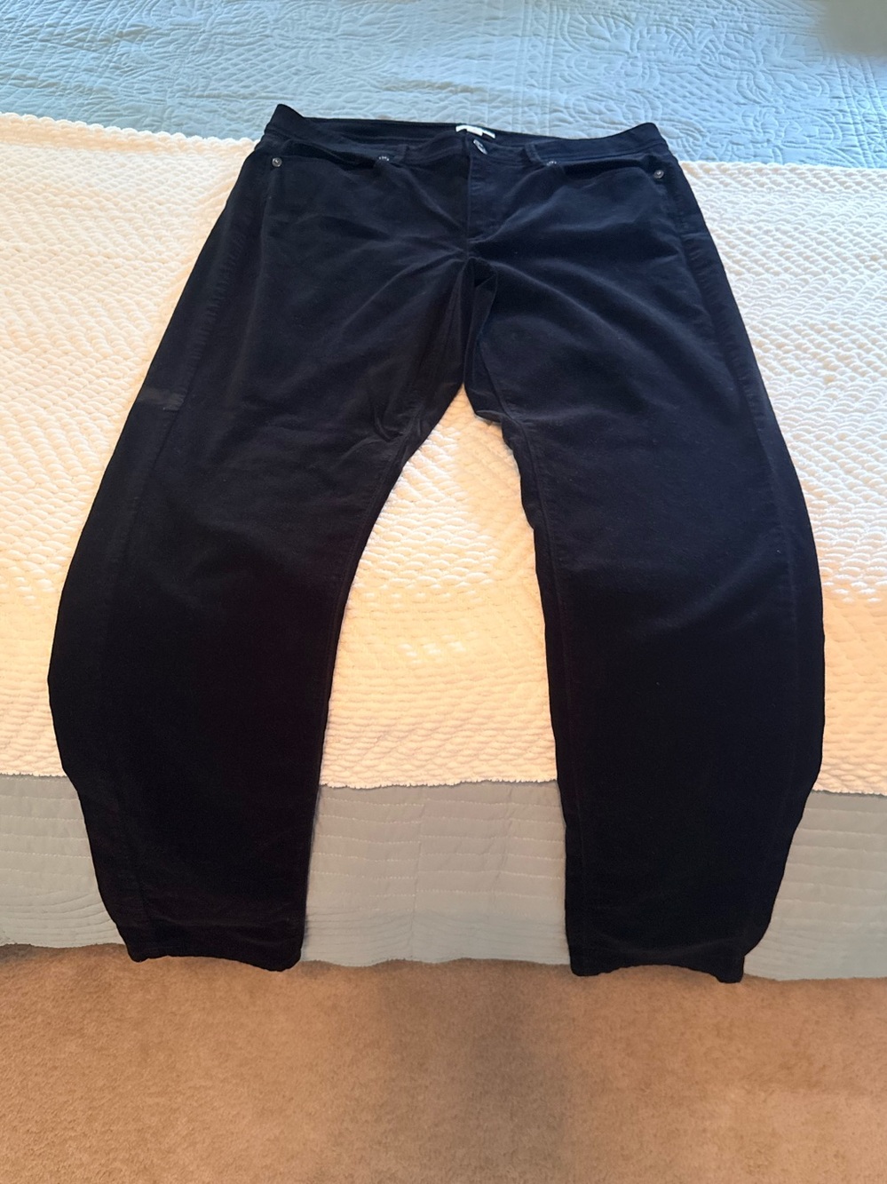 J Jill Women’s (Tall) Black Velvet Jeans - Classic Fit